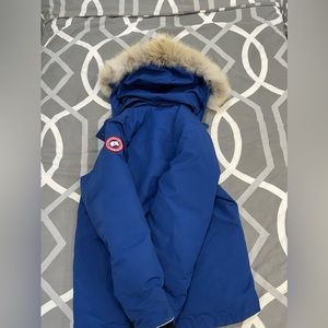 Boys Canada Goose Jacket, Size- Large (14-16), Color- Blue